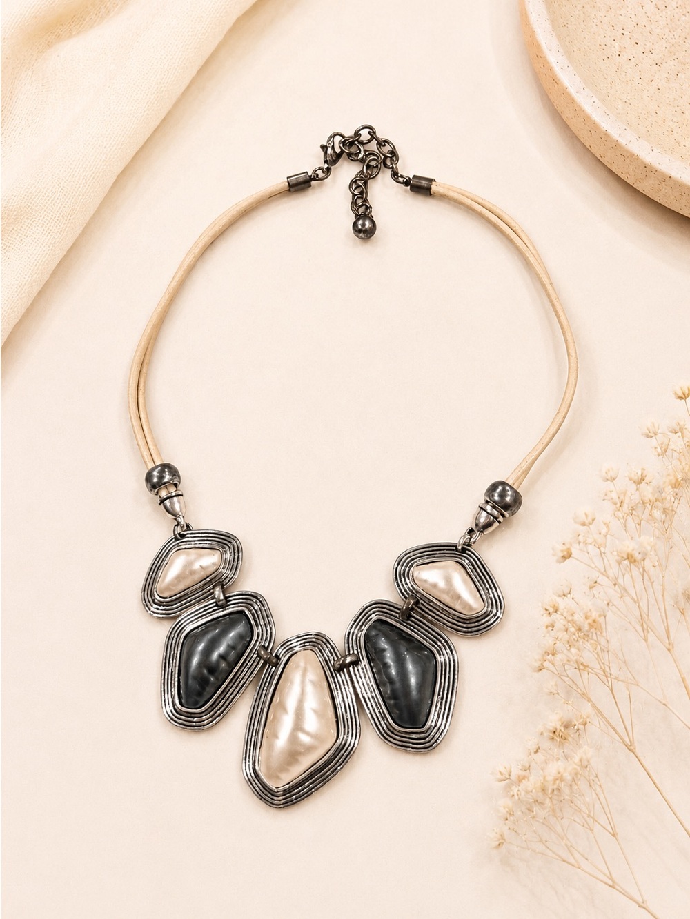 Contemporary chunky Statement Necklace resort wear glam cute vintage inspired